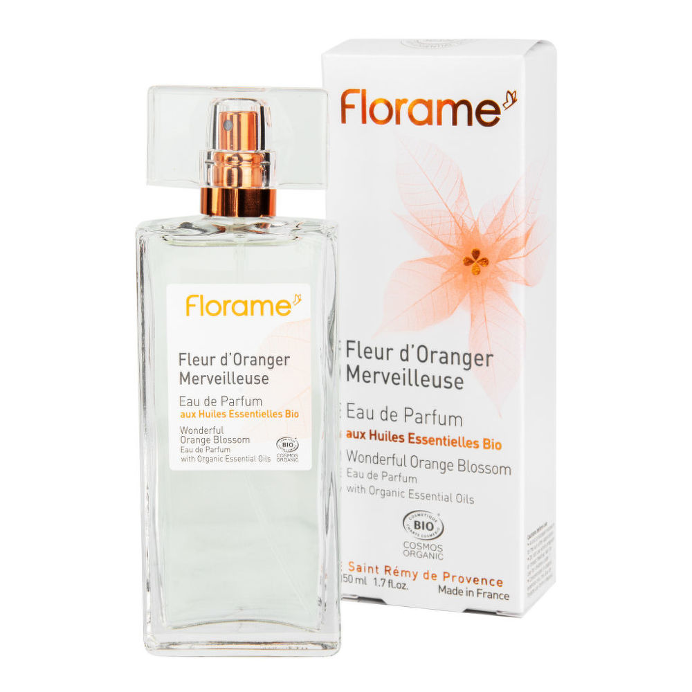 FLORAME Parfémová voda přírodní FLEUR D'ORANGER MERVEILLEUS — nádherný květ pomeranče 50 ml BIO