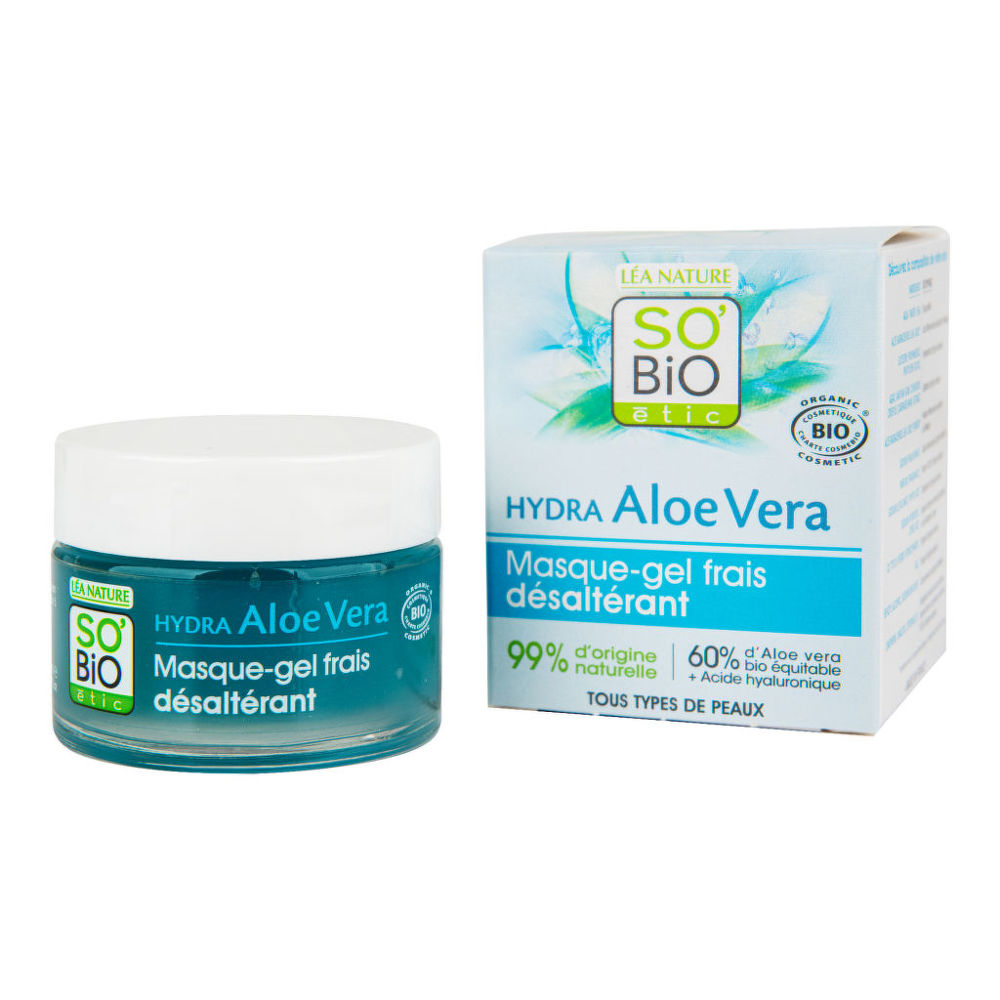 Maska gelová Aloe vera — hydratace a svěžest — všechny typy pleti 50 ml BIO SO’BiO étic