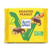 Čokoláda vegan s praženými arašídy 100 g   RITTER SPORT