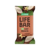 Tyčinka Lifebar Oat snack s kešu a kousky čokolády 40 g BIO   LIFEFOOD