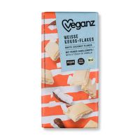 Čokoláda vegan bílá s kokosovými lupínky 80 g BIO   VEGANZ